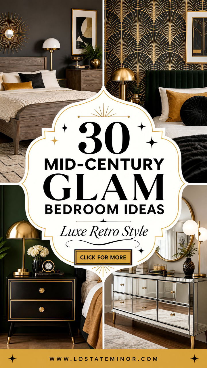 30 Mid-Century Glam Bedroom Ideas for a Luxe Retro Style - 30 Mid-Century Glam Bedroom Ideas for a Luxe Retro Style