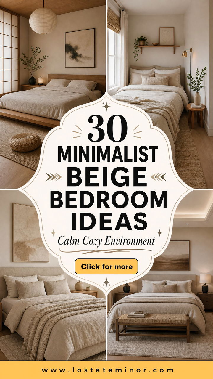 30 Minimalist Beige Bedroom Ideas for a Calm Environment - 30 Minimalist Beige Bedroom Ideas for a Calm Environment