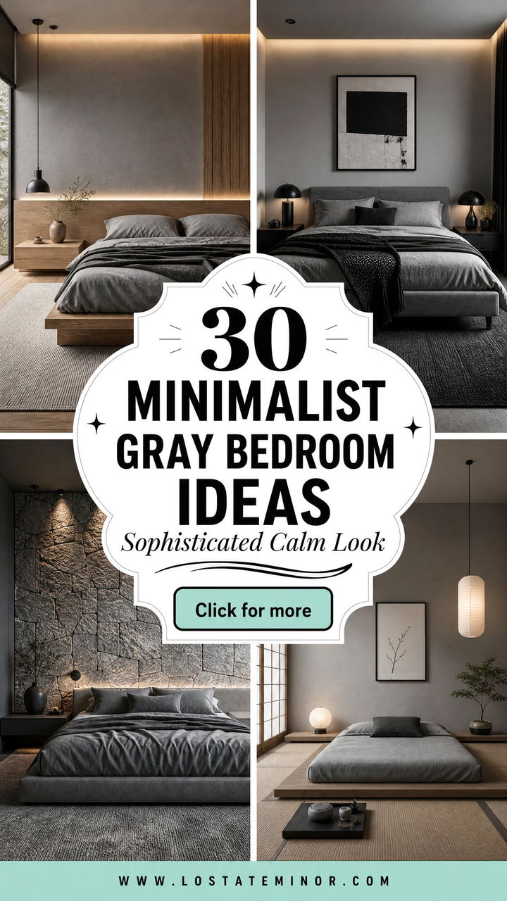 30 Minimalist Gray Bedroom Ideas for a Sophisticated Look - 30 Minimalist Gray Bedroom Ideas for a Sophisticated Look