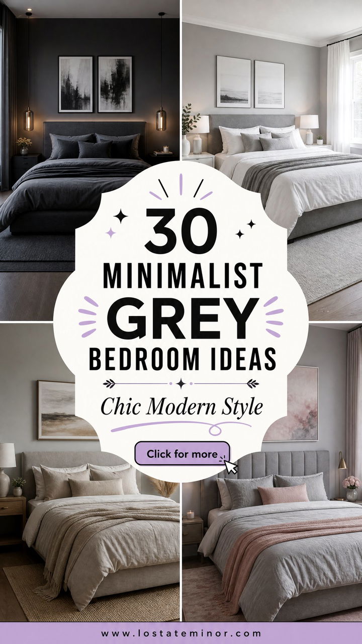 30 Minimalist Grey Bedroom Ideas for a Chic Modern Style - 30 Minimalist Grey Bedroom Ideas for a Chic Modern Style
