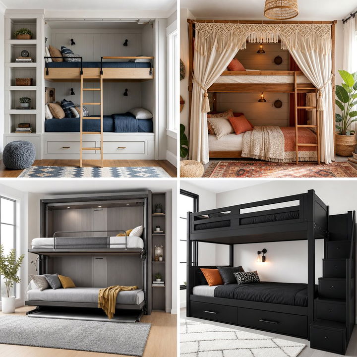 30 Modern Bedroom Bunk Bed Ideas for Kids and Shared Guest Rooms