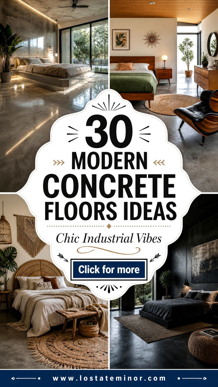 30 Modern Bedroom Concrete Floors for a Chic Industrial Look - 30 Modern Bedroom Concrete Floors for a Chic Industrial Look