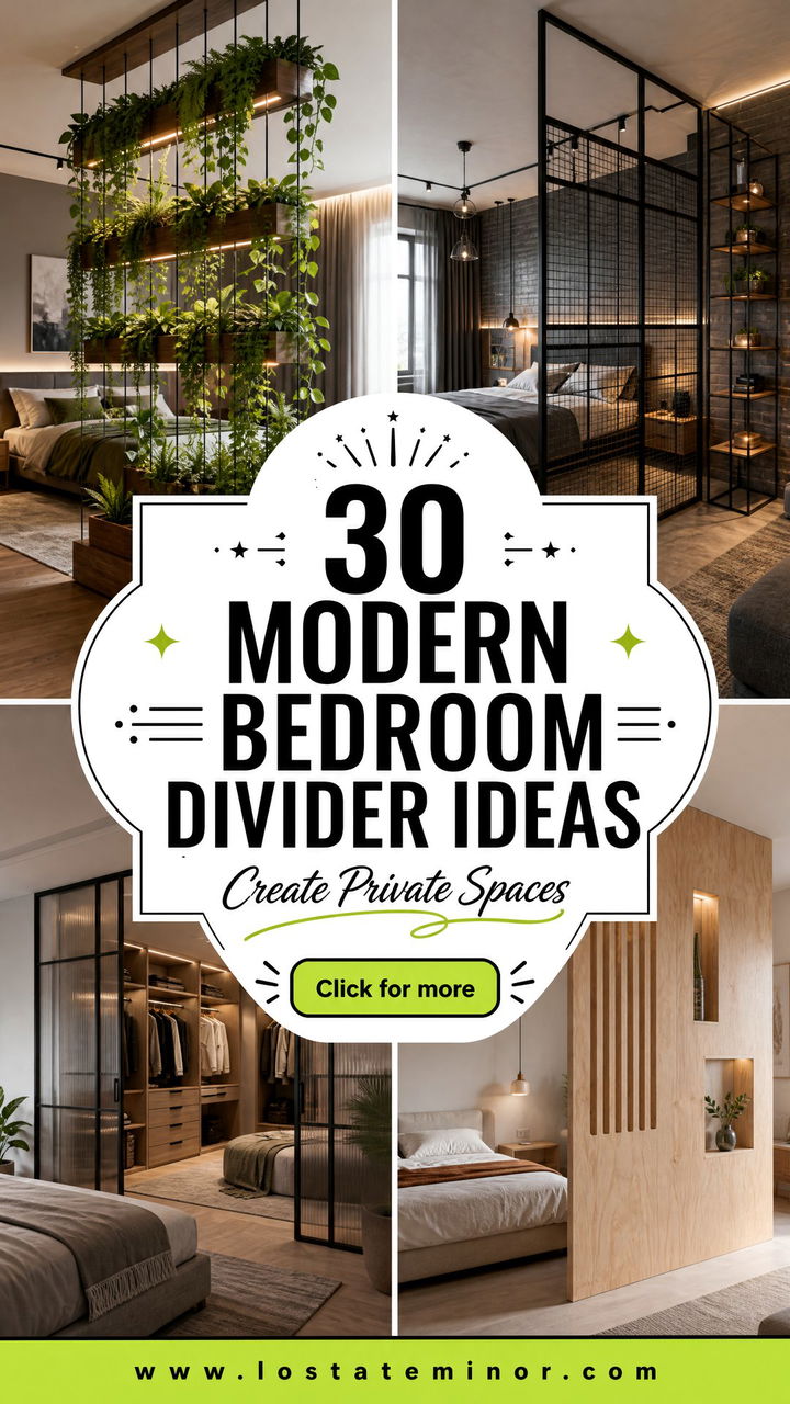 30 Modern Bedroom Divider Ideas to Create Private Spaces - 30 Modern Bedroom Divider Ideas to Create Private Spaces