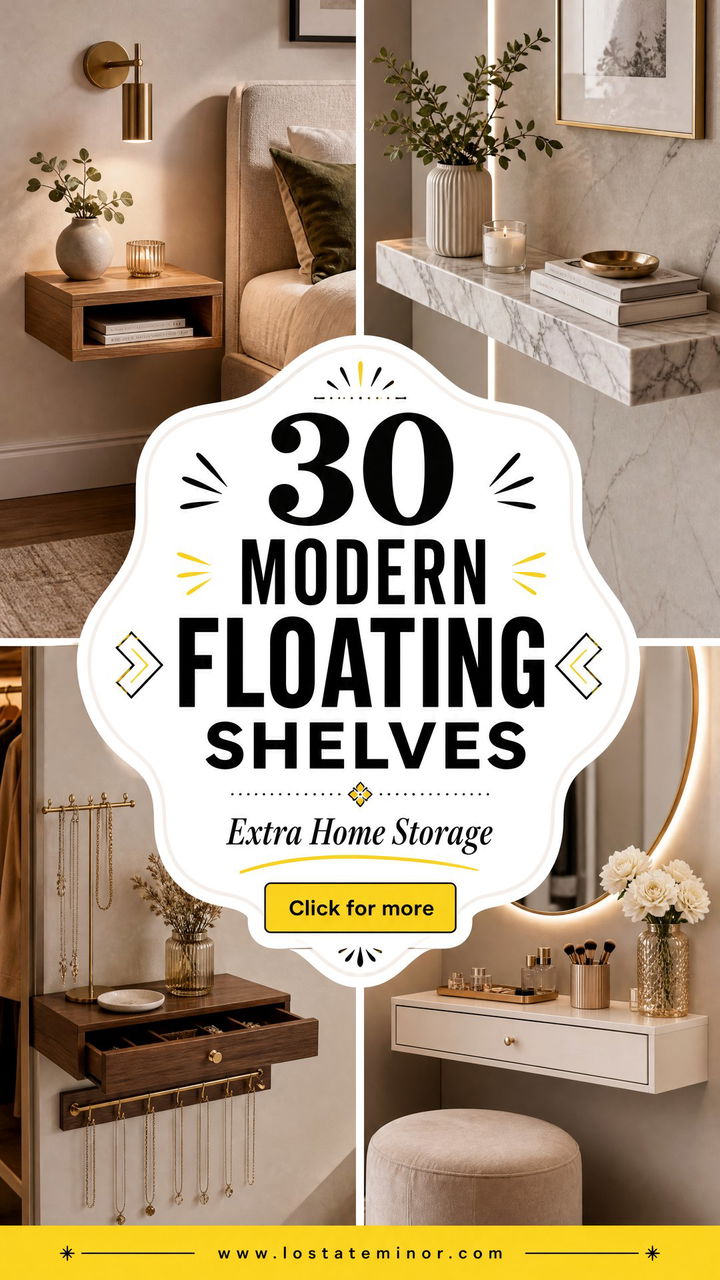 30 Modern Bedroom Floating Shelves for Extra Home Storage - 30 Modern Bedroom Floating Shelves for Extra Home Storage