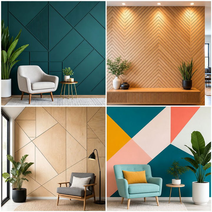30 Modern Bedroom Geometric Wall Designs for Any Home Space