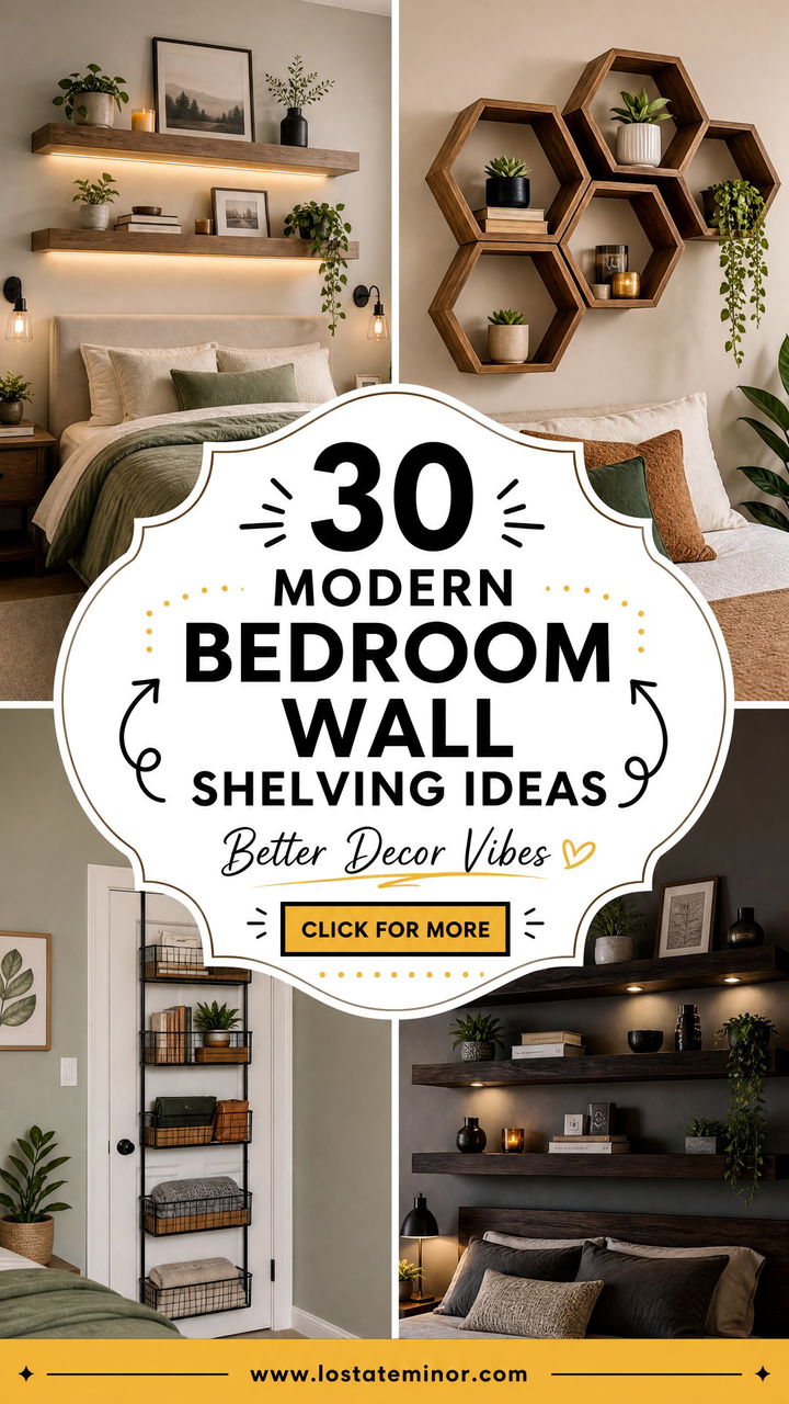 30 Modern Bedroom Wall Shelving Ideas for Better Decor - 30 Modern Bedroom Wall Shelving Ideas for Better Decor