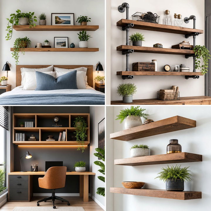 30 Modern Bedroom Wall Shelving Ideas for Better Decor
