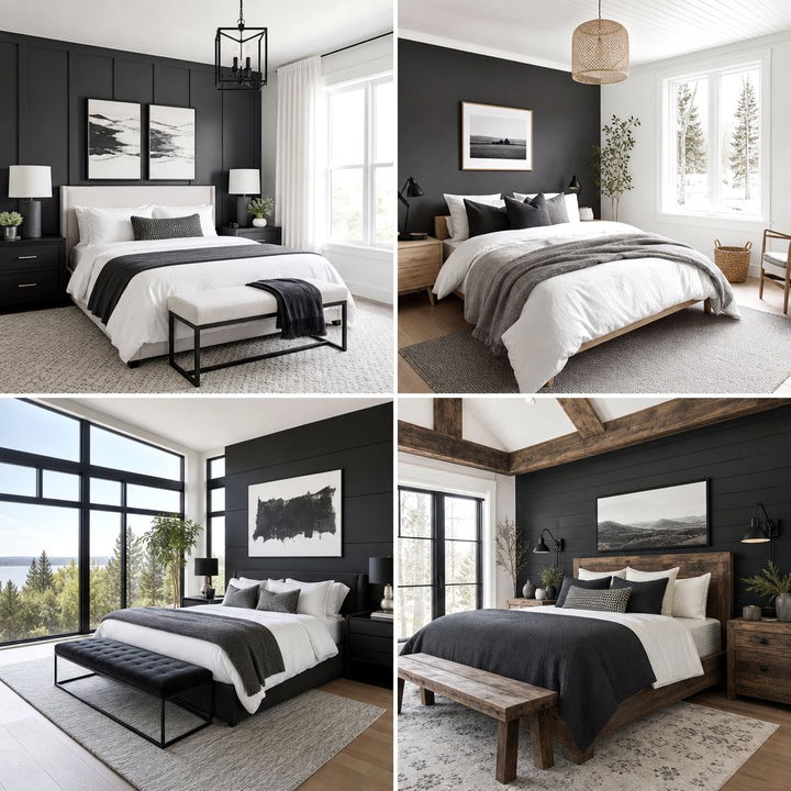 30 Modern Charcoal and White Bedroom Ideas for Any Style