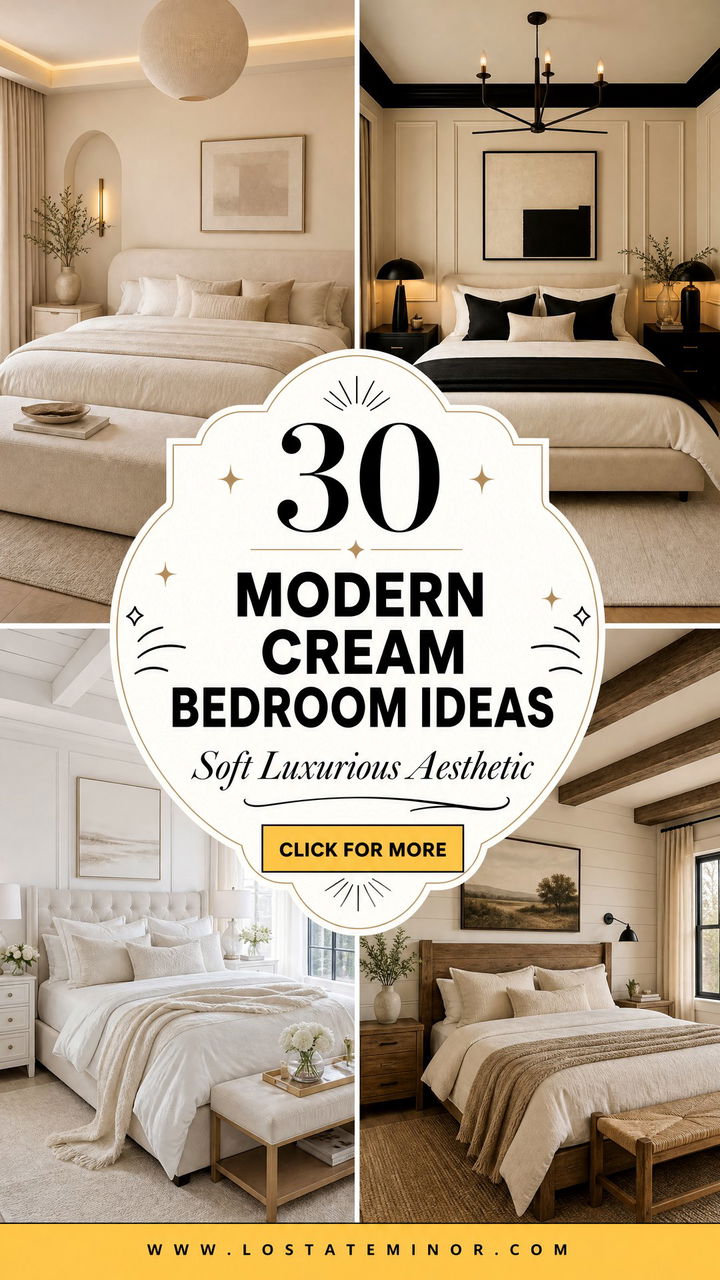 30 Modern Cream Bedroom Ideas for a Soft and Luxurious Aesthetic - 30 Modern Cream Bedroom Ideas for a Soft and Luxurious Aesthetic