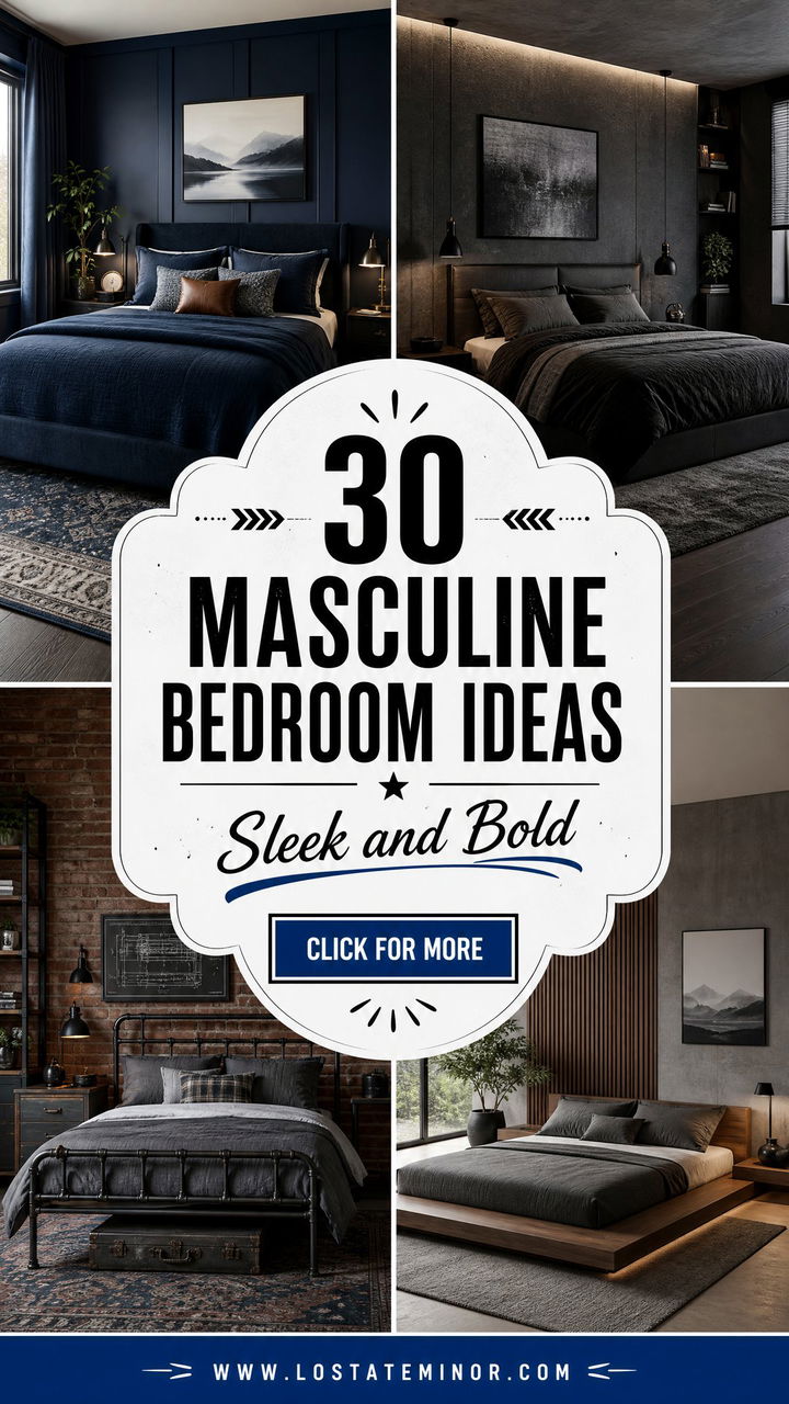 30 Modern Masculine Bedroom Ideas for a Sleek and Bold Room - 30 Modern Masculine Bedroom Ideas for a Sleek and Bold Room
