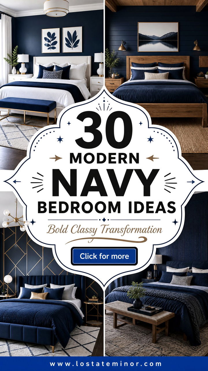 30 Modern Navy Bedroom Ideas for a Bold and Classy Transformation - 30 Modern Navy Bedroom Ideas for a Bold and Classy Transformation