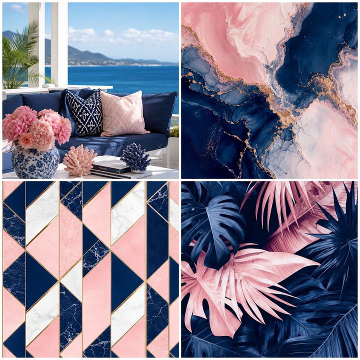 30 Modern Navy and Blush Bedroom Ideas for a Trendy Look