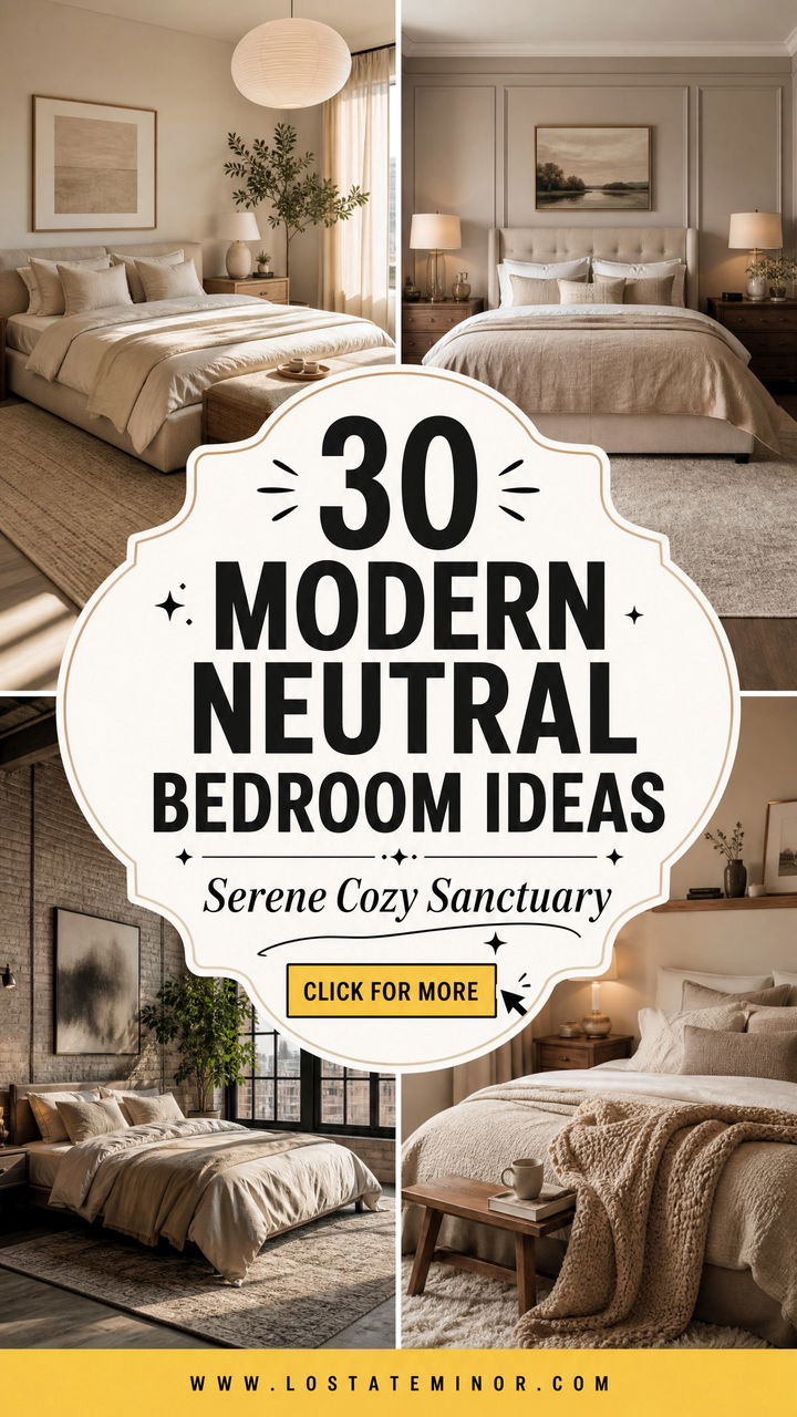 30 Modern Neutral Bedroom Ideas for a Serene Sanctuary - 30 Modern Neutral Bedroom Ideas for a Serene Sanctuary