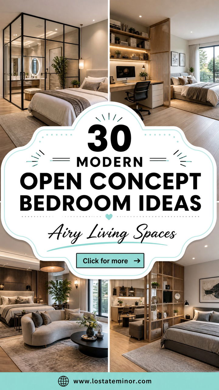 30 Modern Open Concept Bedroom Ideas for Airy Living Spaces - 30 Modern Open Concept Bedroom Ideas for Airy Living Spaces