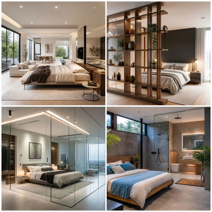 30 Modern Open Concept Bedroom Ideas for Airy Living Spaces