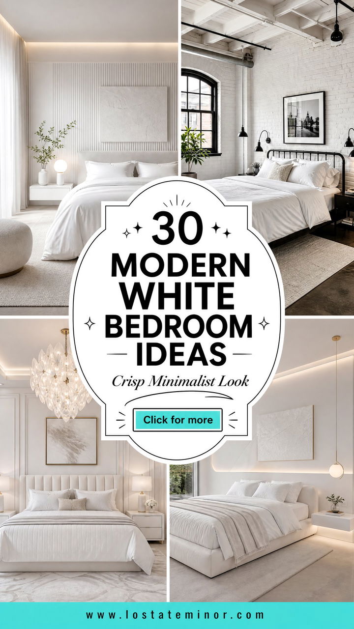 30 Modern White Bedroom Ideas for a Crisp and Minimalist Look - 30 Modern White Bedroom Ideas for a Crisp and Minimalist Look