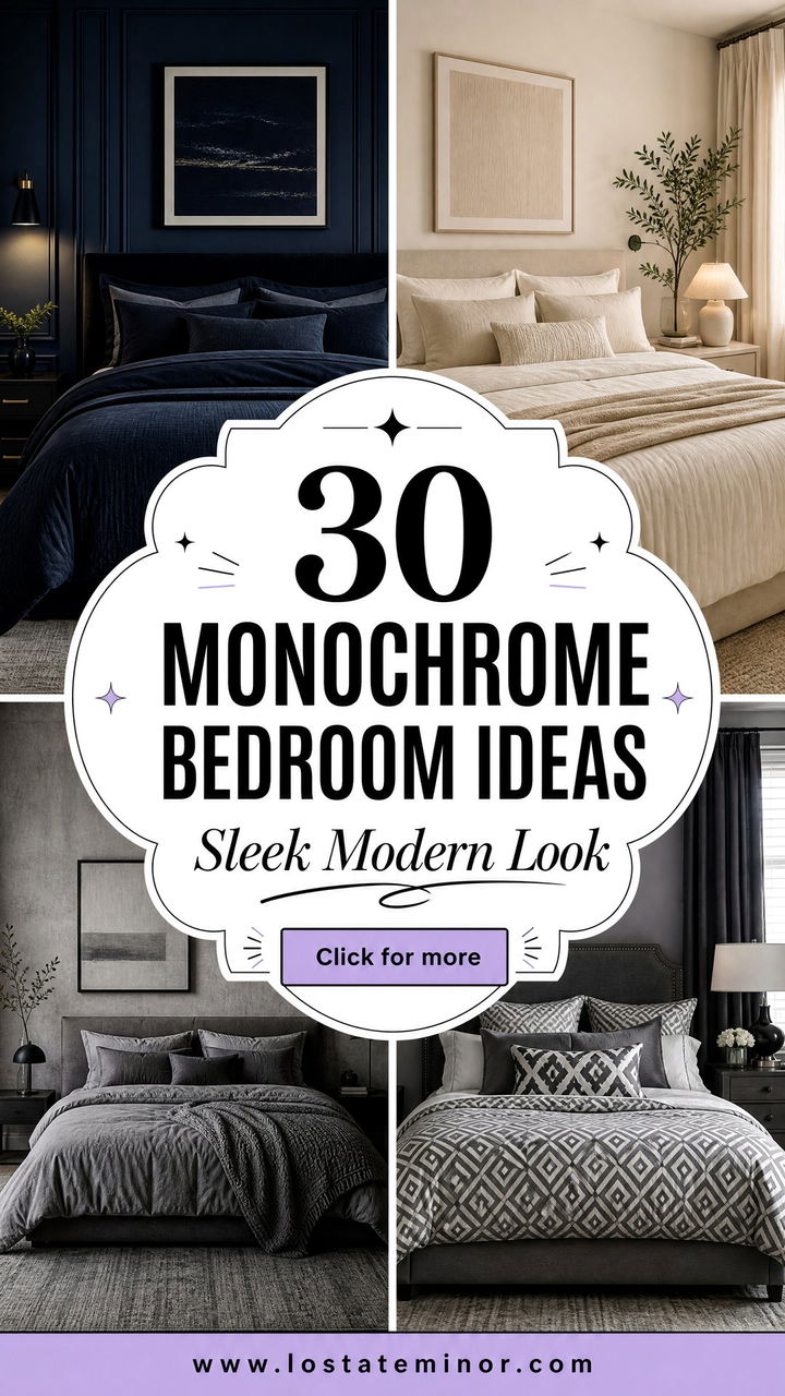 30 Monochrome Bedroom Ideas for a Sleek and Modern Look - 30 Monochrome Bedroom Ideas for a Sleek and Modern Look