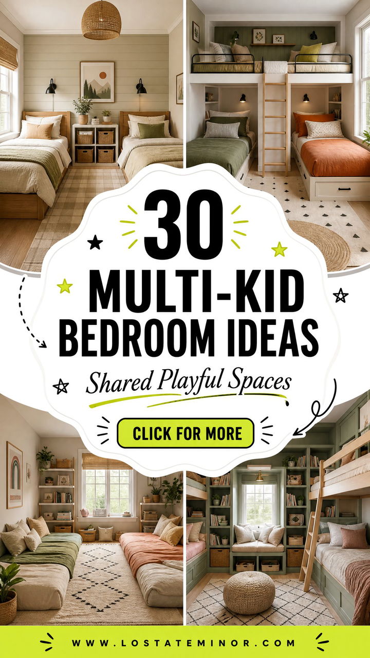 30 Multi-Kid Bedroom Ideas for Shared Spaces and Play - 30 Multi-Kid Bedroom Ideas for Shared Spaces and Play