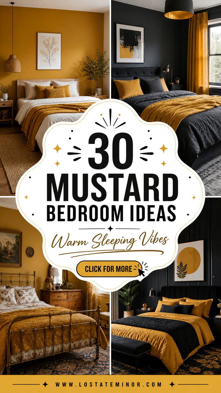 30 Mustard Bedroom Ideas to Warm Up Your Sleeping Space - 30 Mustard Bedroom Ideas to Warm Up Your Sleeping Space