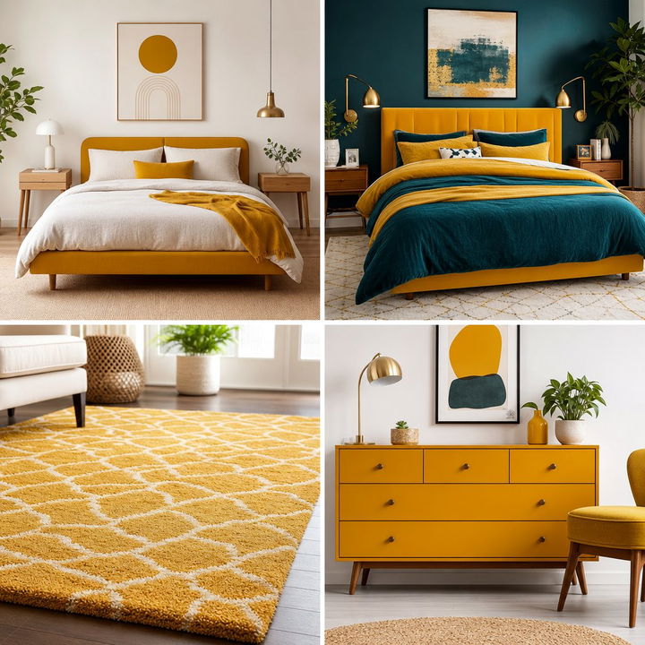 30 Mustard Bedroom Ideas to Warm Up Your Sleeping Space