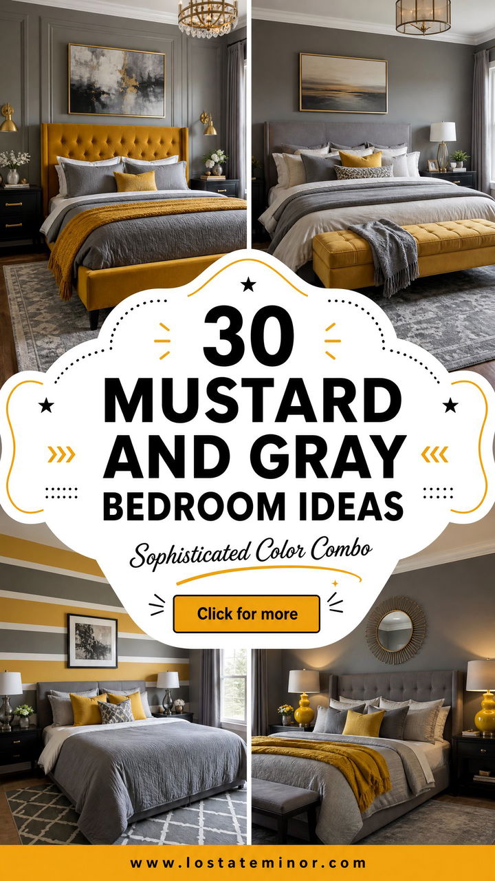 30 Mustard and Gray Bedroom Ideas for a Sophisticated Look - 30 Mustard and Gray Bedroom Ideas for a Sophisticated Look