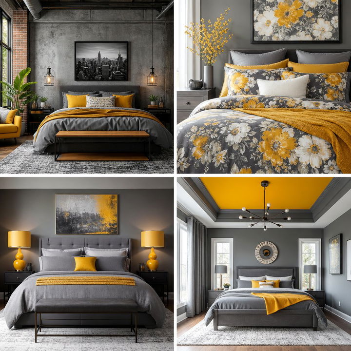 30 Mustard and Gray Bedroom Ideas for a Sophisticated Look