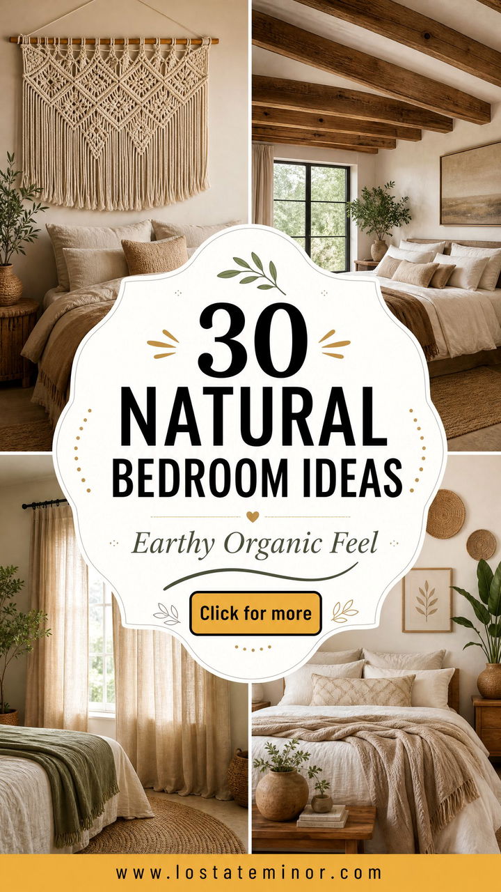 30 Natural Bedroom Ideas for an Earthy and Organic Feel - 30 Natural Bedroom Ideas for an Earthy and Organic Feel