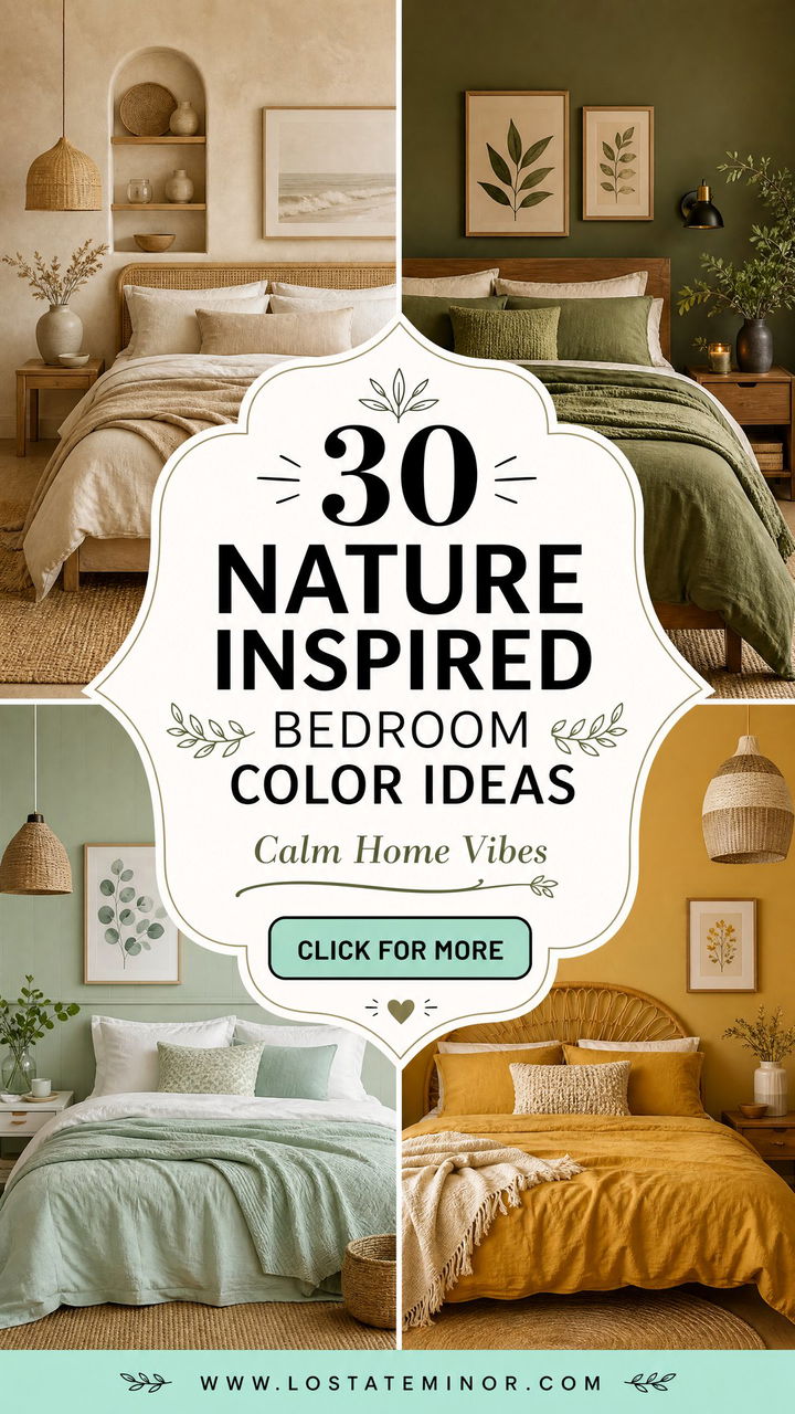 30 Nature Inspired Bedroom Color Ideas for a Calm Home - 30 Nature Inspired Bedroom Color Ideas for a Calm Home