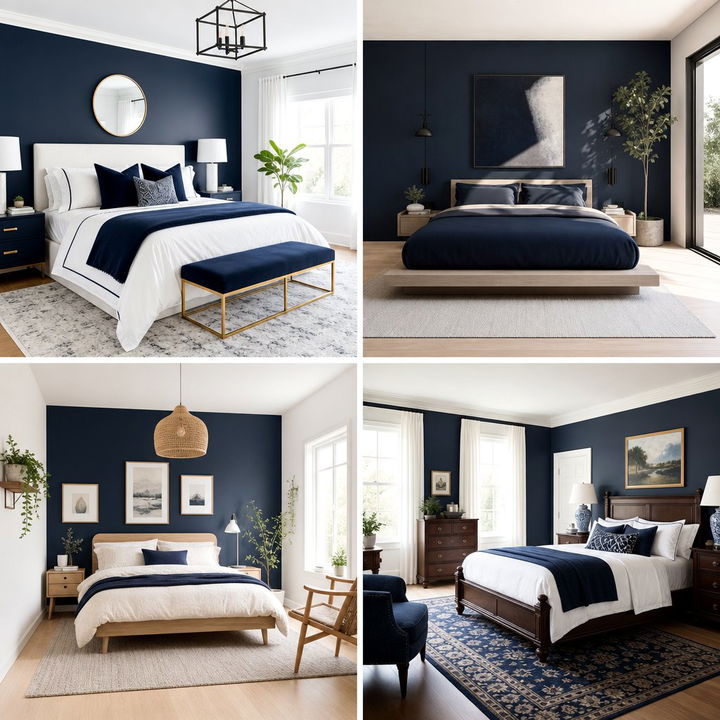 30 Navy Bedroom Design Ideas for a Classic and Bold Look