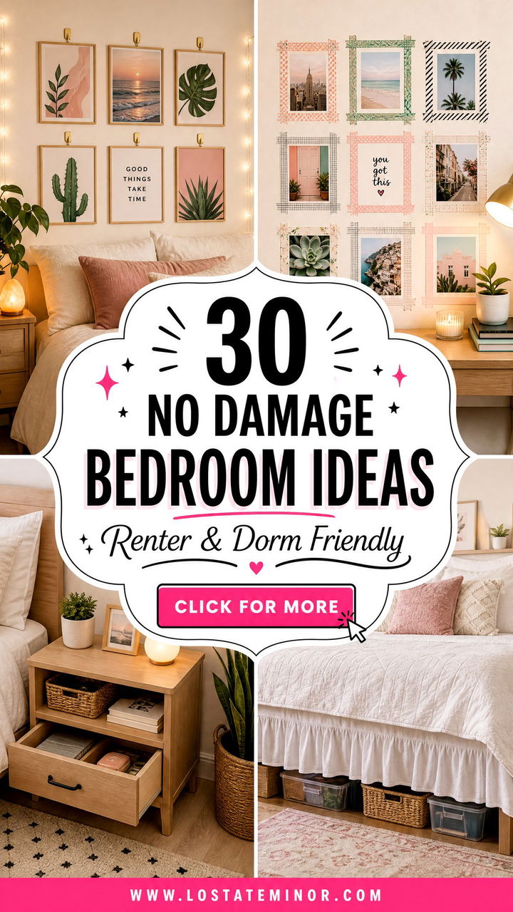 30 No Damage Bedroom Ideas Perfect for Renters and Dorms - 30 No Damage Bedroom Ideas Perfect for Renters and Dorms