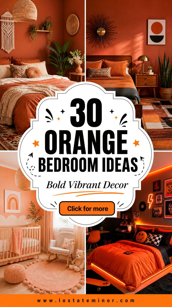30 Orange Bedroom Ideas for a Bold and Vibrant Home Decor - 30 Orange Bedroom Ideas for a Bold and Vibrant Home Decor