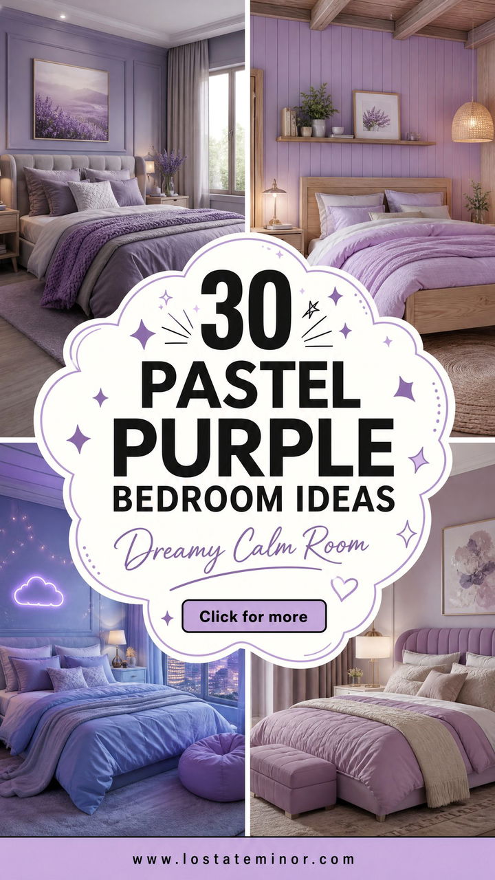 30 Pastel Purple Bedroom Ideas for a Dreamy and Calm Room - 30 Pastel Purple Bedroom Ideas for a Dreamy and Calm Room