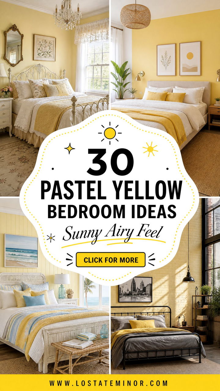 30 Pastel Yellow Bedroom Ideas for a Sunny and Airy Feel - 30 Pastel Yellow Bedroom Ideas for a Sunny and Airy Feel