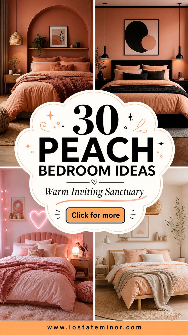 30 Peach Bedroom Ideas for a Warm and Inviting Sanctuary - 30 Peach Bedroom Ideas for a Warm and Inviting Sanctuary