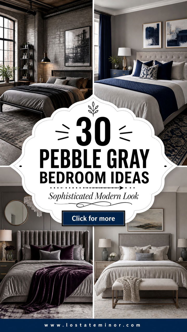 30 Pebble Gray Bedroom Ideas for a Sophisticated Bedroom - 30 Pebble Gray Bedroom Ideas for a Sophisticated Bedroom