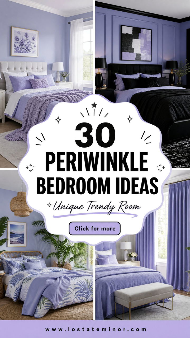 30 Periwinkle Bedroom Ideas for a Unique and Trendy Room - 30 Periwinkle Bedroom Ideas for a Unique and Trendy Room