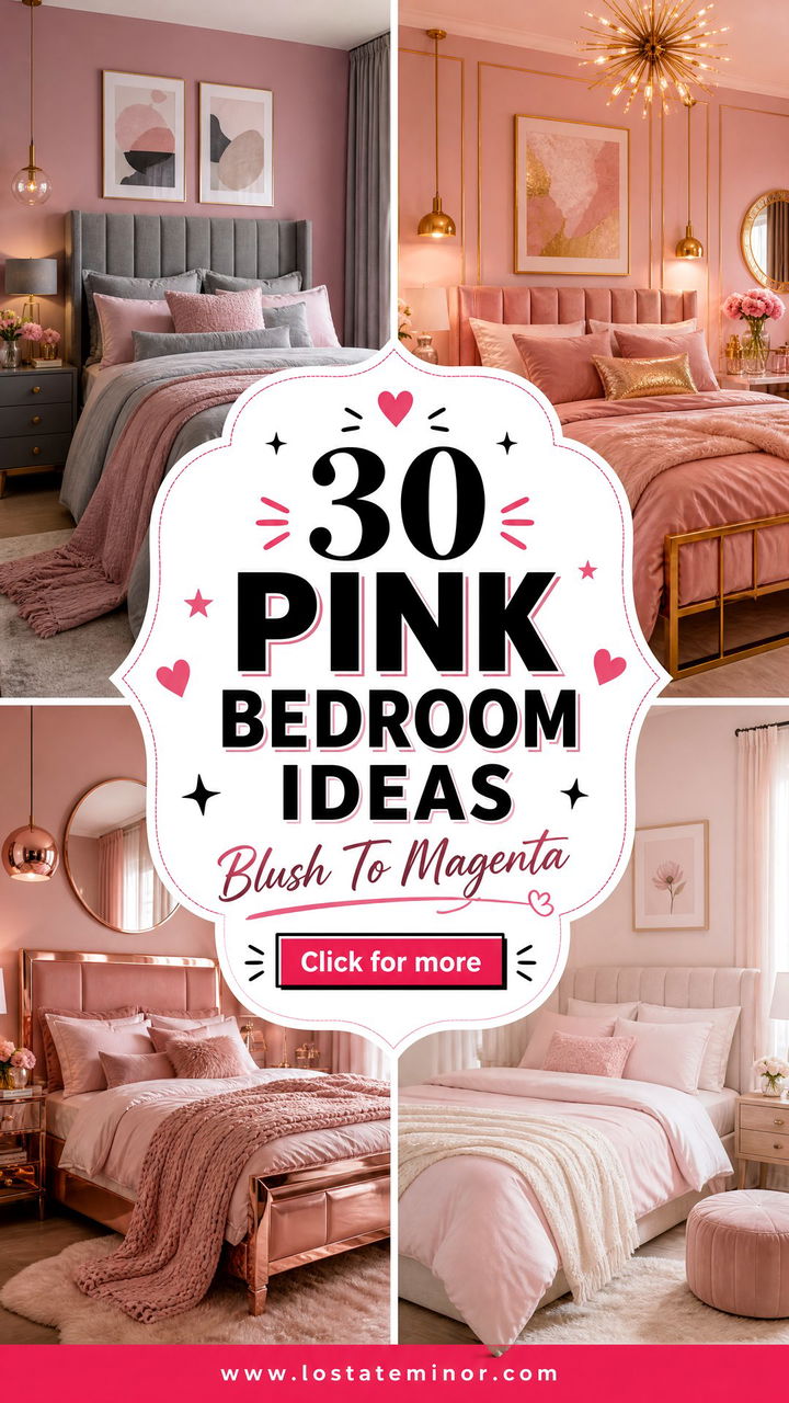 30 Pink Bedroom Ideas from Soft Blush to Bold Magenta - 30 Pink Bedroom Ideas from Soft Blush to Bold Magenta