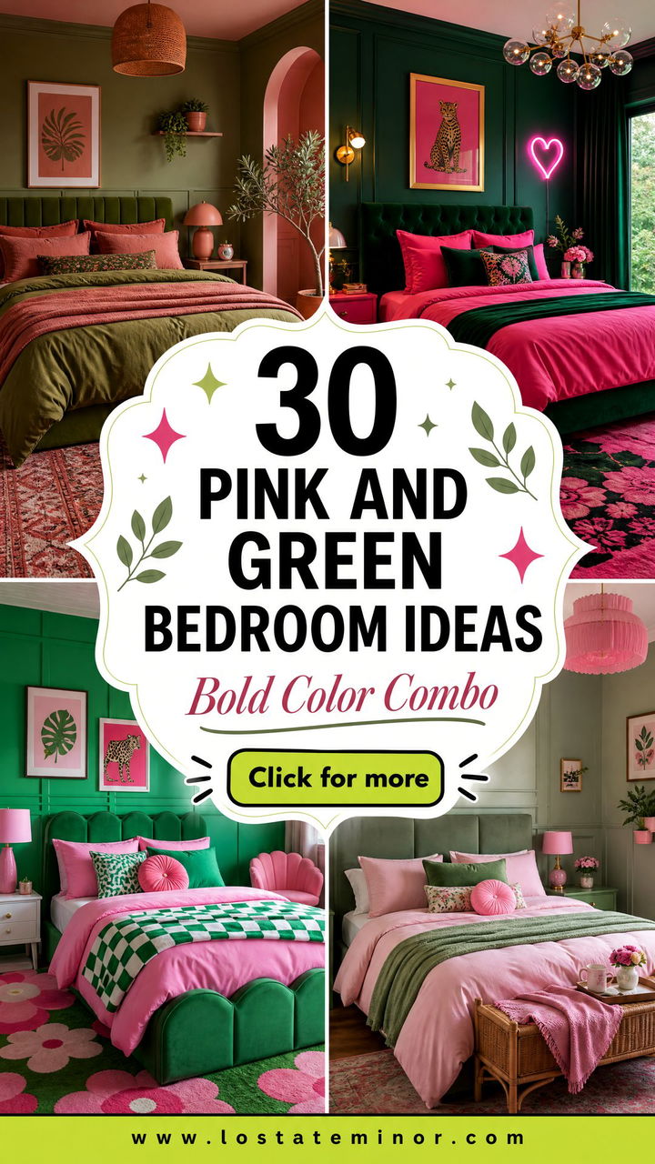 30 Pink and Green Bedroom Color Combo Ideas for Your Home - 30 Pink and Green Bedroom Color Combo Ideas for Your Home