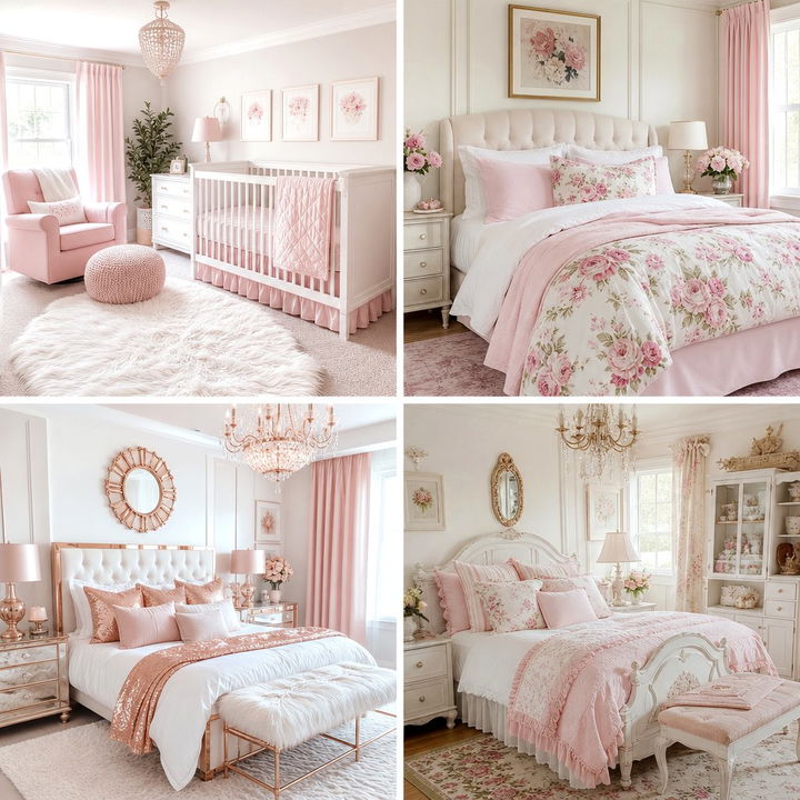 30 Pink and White Bedroom Ideas for a Classic Finish