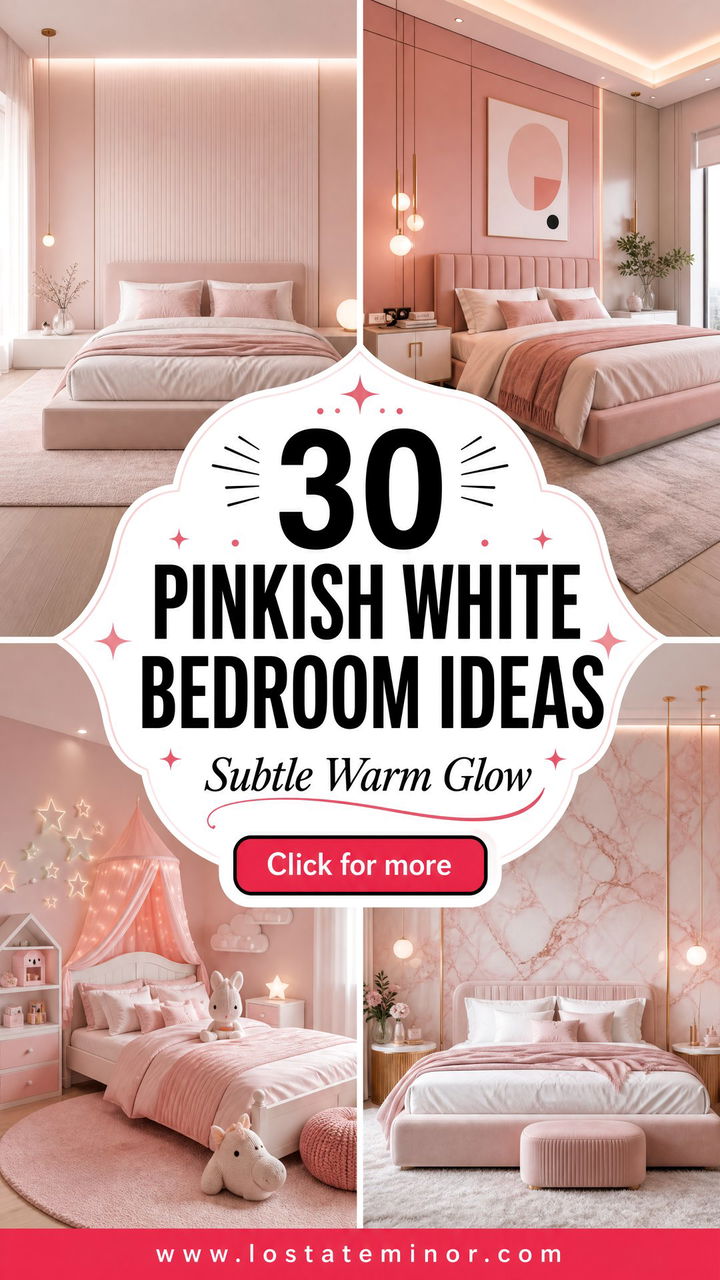 30 Pinkish White Bedroom Ideas for a Subtle and Warm Glow - 30 Pinkish White Bedroom Ideas for a Subtle and Warm Glow