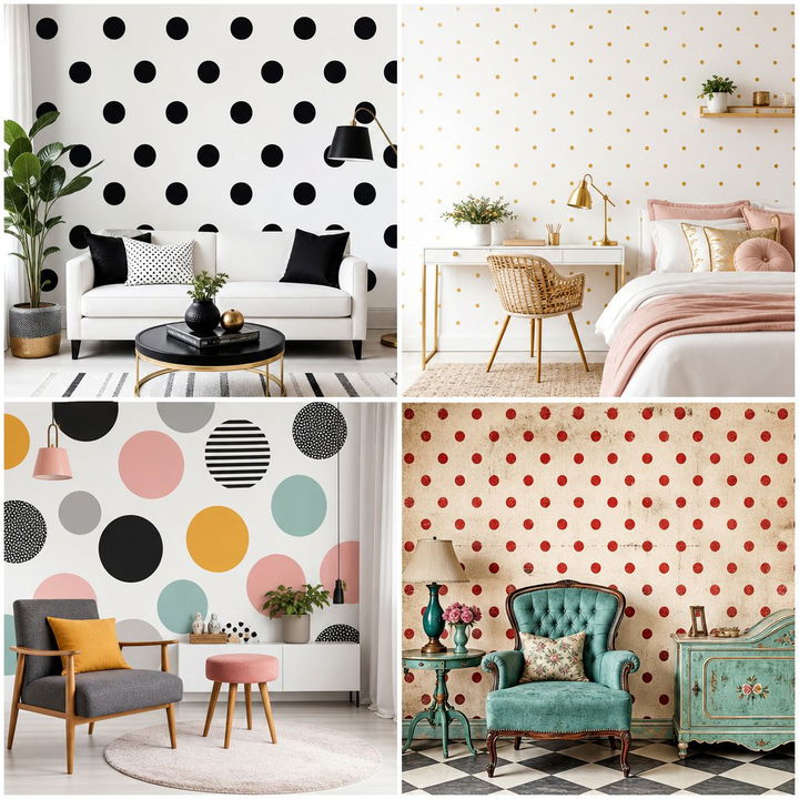 30 Playful Bedroom Polka Dot Walls for a Fun Transformation