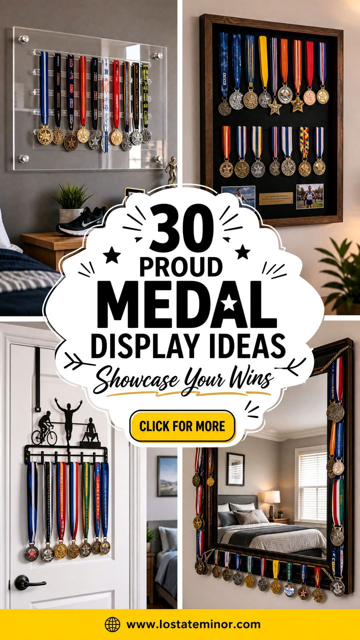 30 Proud Bedroom Medal Display Ideas for Your Big Awards - 30 Proud Bedroom Medal Display Ideas for Your Big Awards