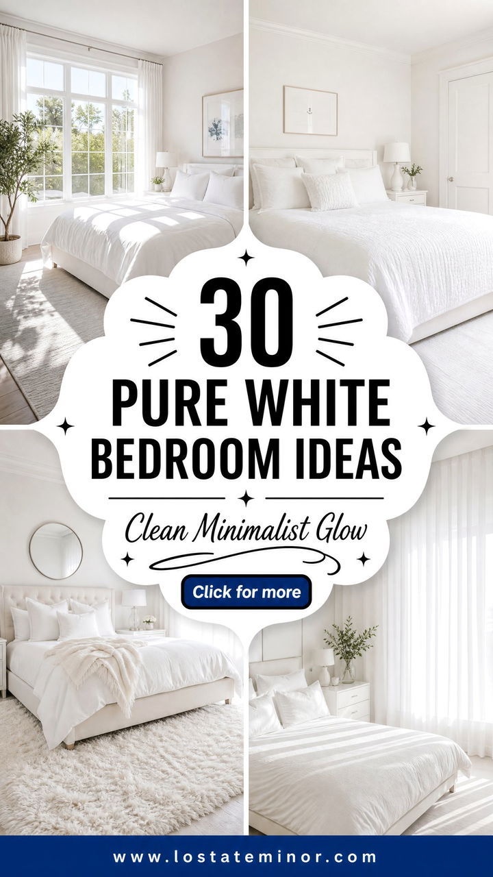 30 Pure White Bedroom Ideas for a Clean Minimalist Look - 30 Pure White Bedroom Ideas for a Clean Minimalist Look