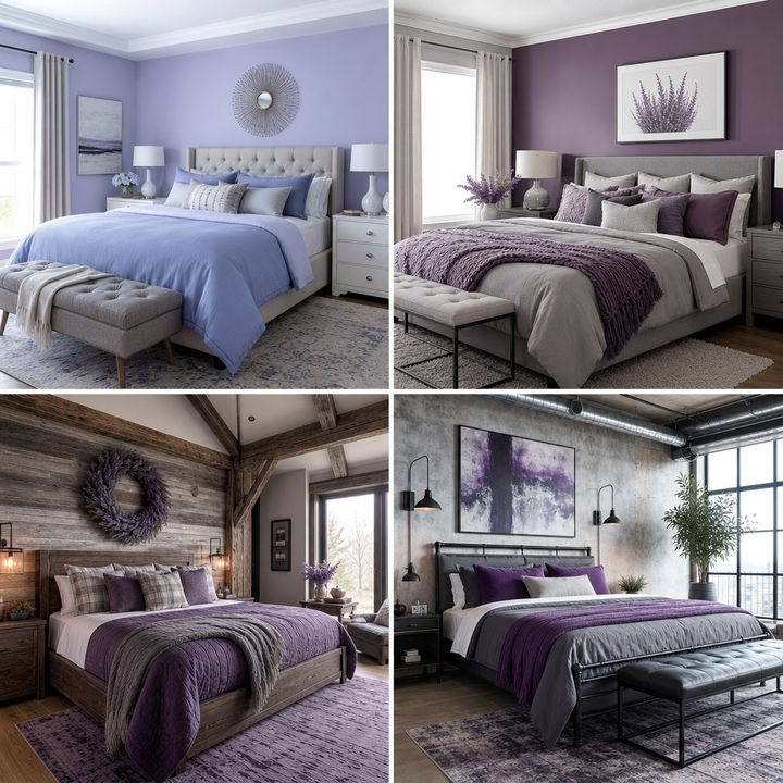 30 Purple and Gray Bedroom Ideas for a Sophisticated Look