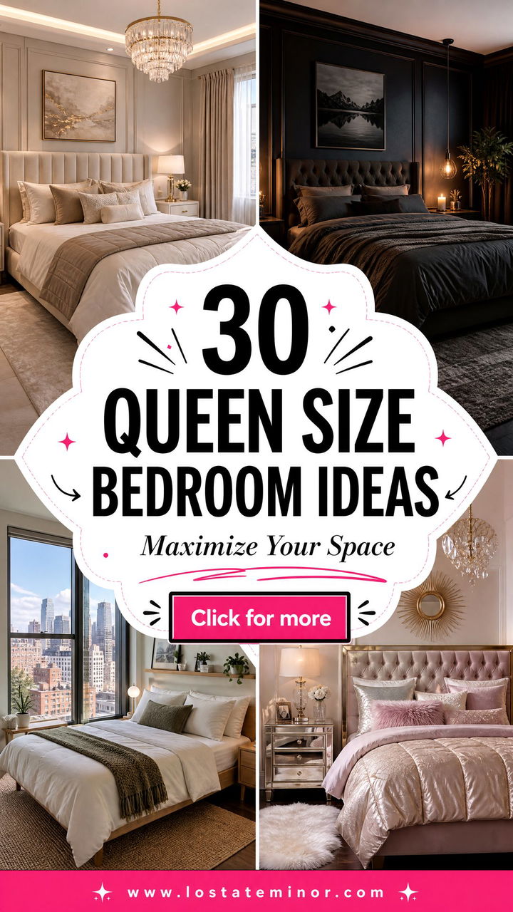 30 Queen Size Bedroom Ideas to Maximize Your Space - 30 Queen Size Bedroom Ideas to Maximize Your Space