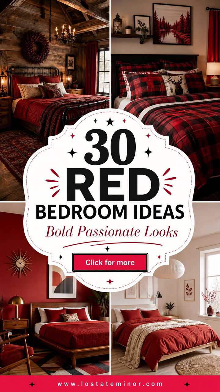 30 Red Bedroom Ideas for a Passionate and Bold New Look - 30 Red Bedroom Ideas for a Passionate and Bold New Look