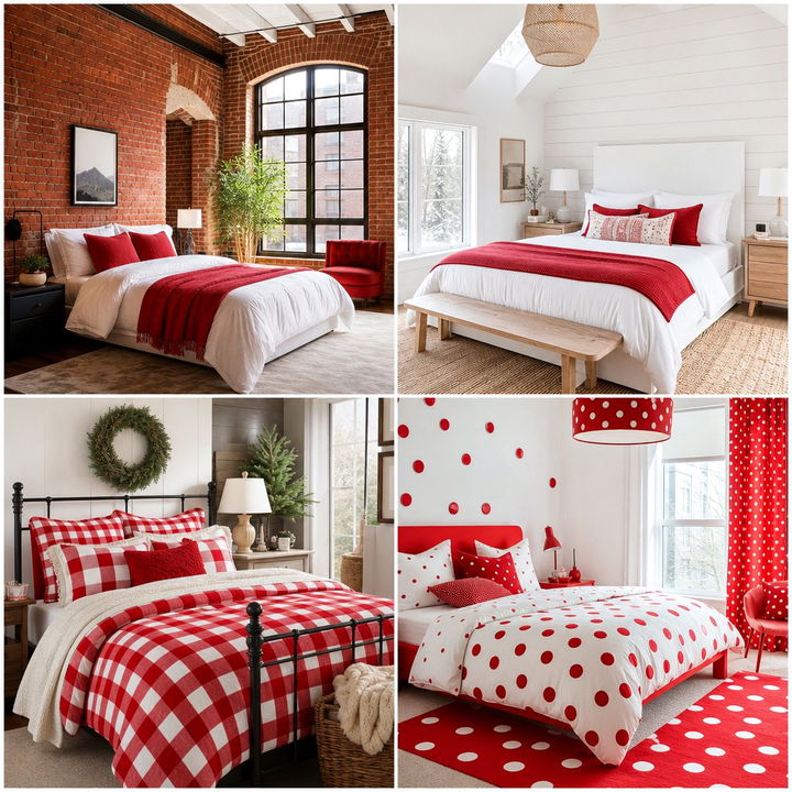 30 Red and White Bedroom Ideas for a Chic and Modern Look