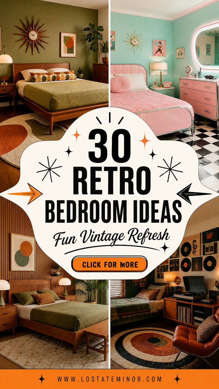 30 Retro Bedroom Ideas for a Fun and Vintage Style Refresh - 30 Retro Bedroom Ideas for a Fun and Vintage Style Refresh