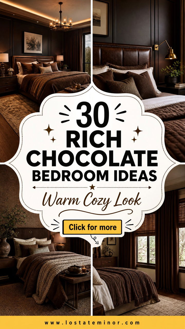 30 Rich Chocolate Bedroom Ideas for a Warm and Cozy Look - 30 Rich Chocolate Bedroom Ideas for a Warm and Cozy Look