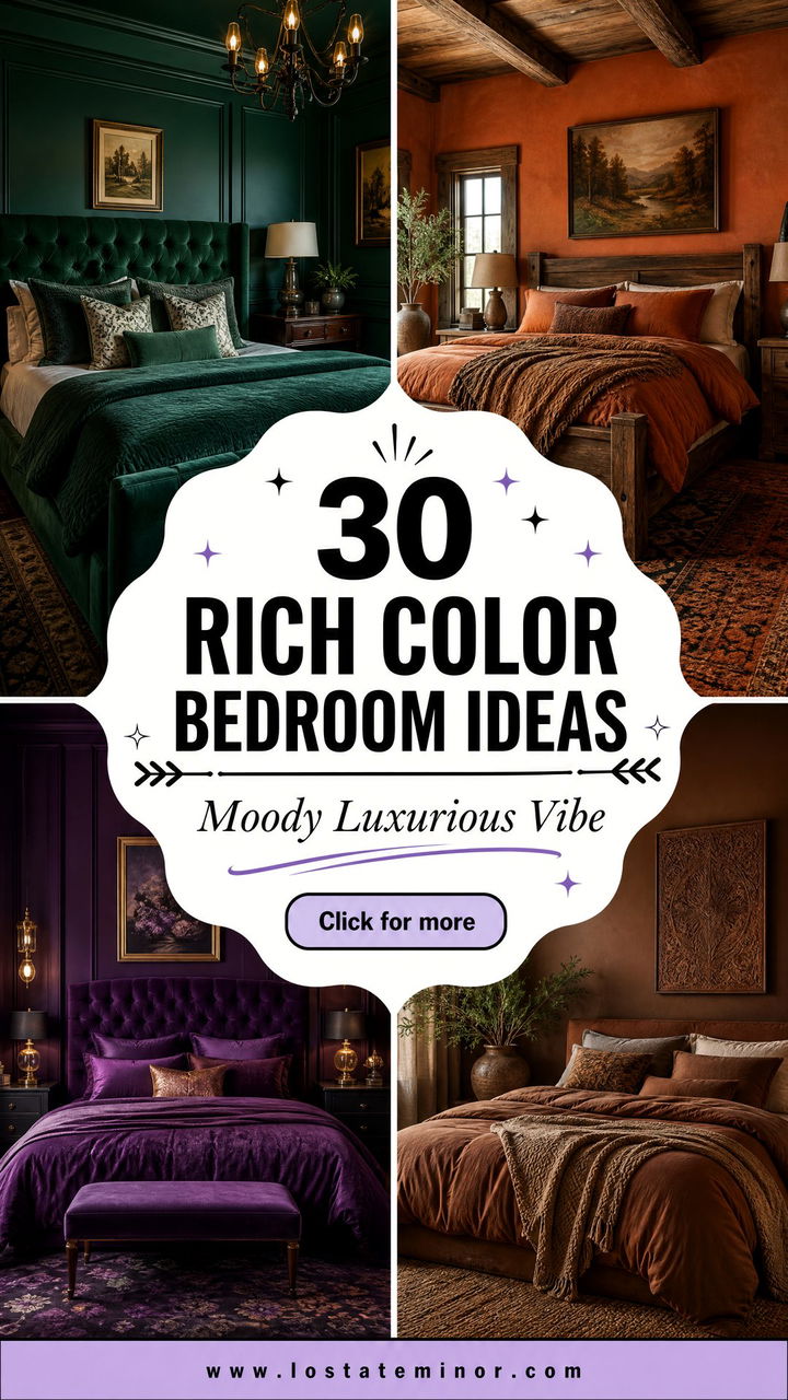 30 Rich Color Bedroom Ideas for a Moody and Luxurious Vibe - 30 Rich Color Bedroom Ideas for a Moody and Luxurious Vibe